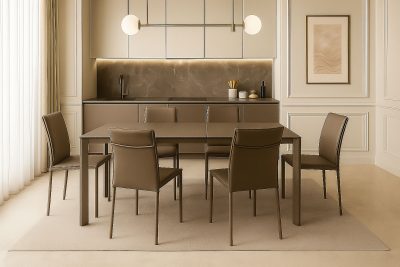 Dining Room Furniture Kitchen Tables and Chairs Sets Aurora Taupe Dining set