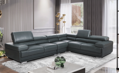 Living Room Furniture Sectionals 2119 Sectional – Dark Grey