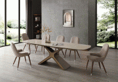 Dining Room Furniture Kitchen Tables and Chairs Sets 9368 Table Taupe with 1287 chairs